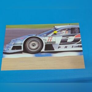 Post Card Bernd Schneider, Mercedes CLK GTR GT World Champions, Donington, 1997